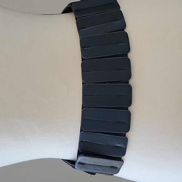 3/$30 Chic Black Belt with Gold Buckle - Picture 4 of 5